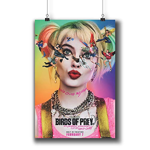 Póster de la película Pentagonwork Birds of Prey DC Comics A4, 21 x 29 cm, impresiones con pegatinas 2020, Margot Robbie, 1243-115