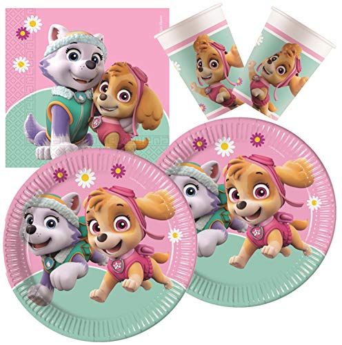 Procos 10133066 - Juego de Accesorios para Fiesta de cumpleaños Infantil, diseño de la Patrulla Canina