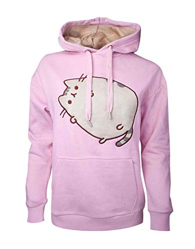 Pusheen Capucha Embroidered Outline Logo Nuevo Oficial De Las Mujeres Rosado Size M