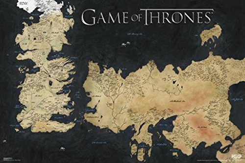 Pyramid Game of Thrones Map of Weste - Póster de pared