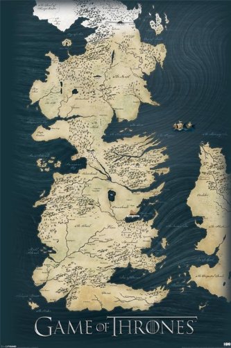 Pyramid Game of Thrones - Póster para pared, diseño de mapa