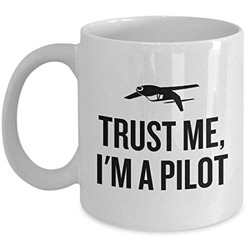 Rael Esthe Taza Divertida de piloto - Idea de Regalo de piloto - Regalo de Aviador - Confía en mí, Soy un piloto