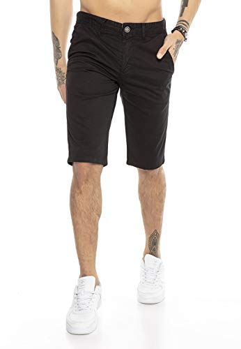 Redbridge Bermuda Corta de Algodon para Hombres Negro W34