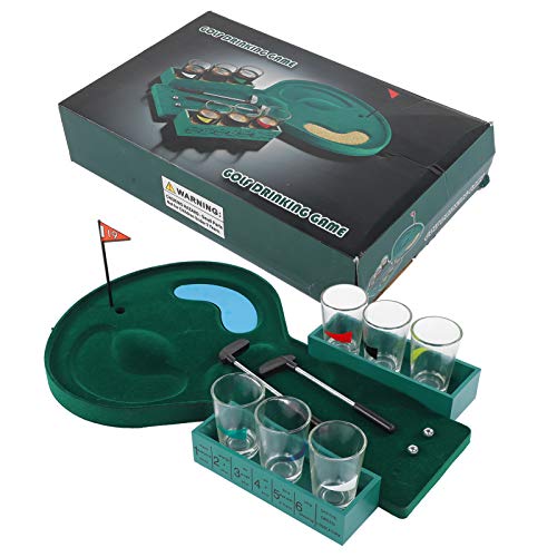 Rehomy Juego de golf para beber, mini mesa de golf de chupito juego de beber para oficina, cocina, escritorio, bar, coche