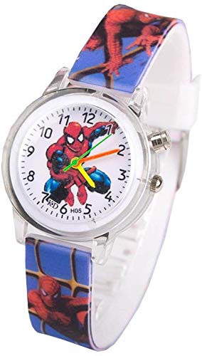 Reloj de Spiderman luminoso para niños – Reloj con luz multicolor