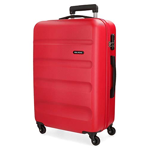 Roll Road Flex Maleta mediana Rojo 46x64x23 cms Rígida ABS Cierre combinación 56L 3,1Kgs 4 Ruedas