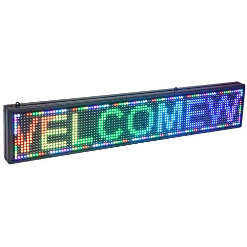 RÓTULO LED ELECTRÓNICO Aluminio Pantalla Letras RGB 100 CM X 20 CM X 5 CM