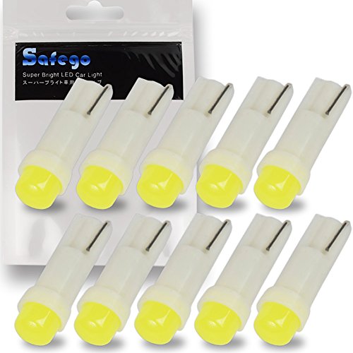 Safego 10x T5 LED Bombilla Lampara para Coche 286 Luz Lampara Coche Luz del Tablero de Instrumentos para Leer DC 12V