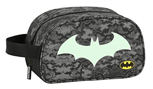 Safta 812004248 Neceser Escolar Infantil Mediano con Asa de Batman Night, 260x120x150mm