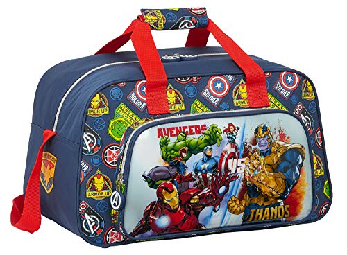 safta Bolsa de Deporte de Avengers Heroes Vs Thanos, 400x230x240mm, azul marino/multicolor, M