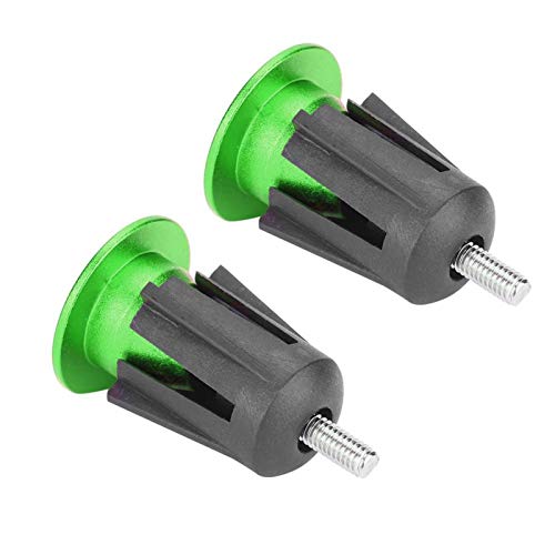 SALUTUYA con Tornillos de Acero Inoxidable, Tapas de Barra de Agarre de Bicicleta, para Bicicleta, para Bicicleta Deportiva, para Accesorio de Manillar(Green)