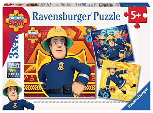 Sam el bombero - Puzzle, pack de 3 x 49 piezas (Ravensburger 93861)