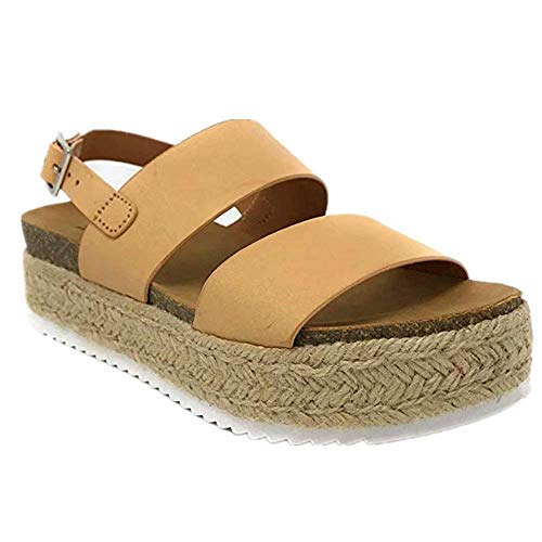 Sandalias Mujer Cuña Piel Plataformas Alpargatas Punta Abierta 5 CM Tacon Verano Tobillo Hebilla Zapato de Playa Moda Fiesta Negro Marrón Blanco Beige Serpiente 35-43 Hanyixue