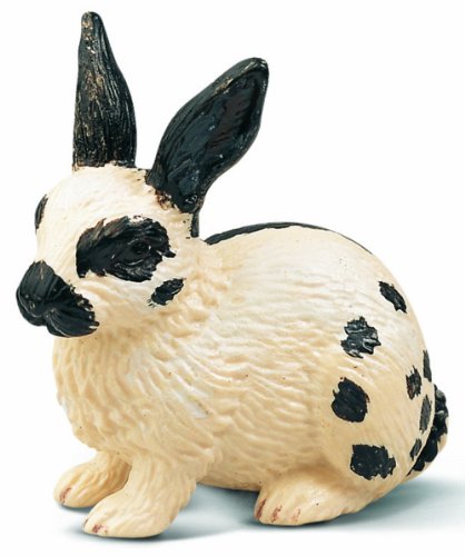 Schleich 13121 - Figura/ miniatura Granja, conejo, blanco / negro