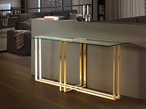 Schuller - Recibidores Modernos - Consola Aurea Oro LED (150x40x75)