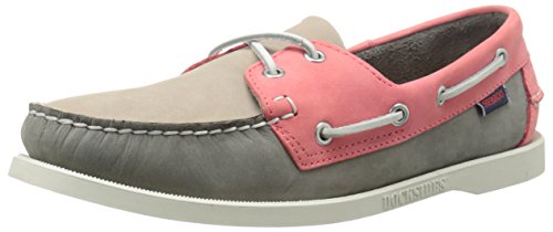 Sebago Spinnaker Oxford para mujer, marr�n (Gris pardo/Gris/Coral Nubuck), 39 EU