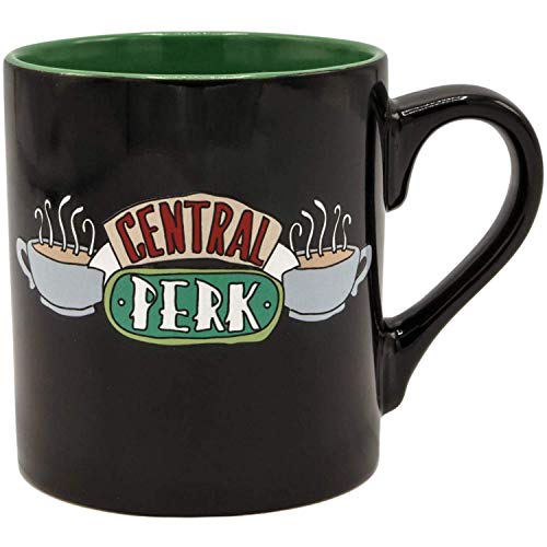 Silver Buffalo Friends Central Perk - Taza de café (cerámica, 400 ml), color negro