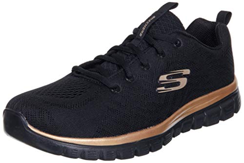 Skechers Graceful Get Connected, Zapatillas Mujer, Black, 18.5 EU