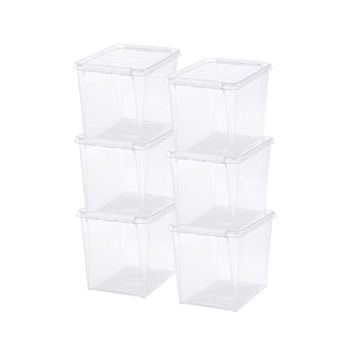 SmartStore Classic 16 - Juego de 6 cajas de almacenamiento (tamaño mediano, plástico, 40 x 30 x 32 cm, 25 L)