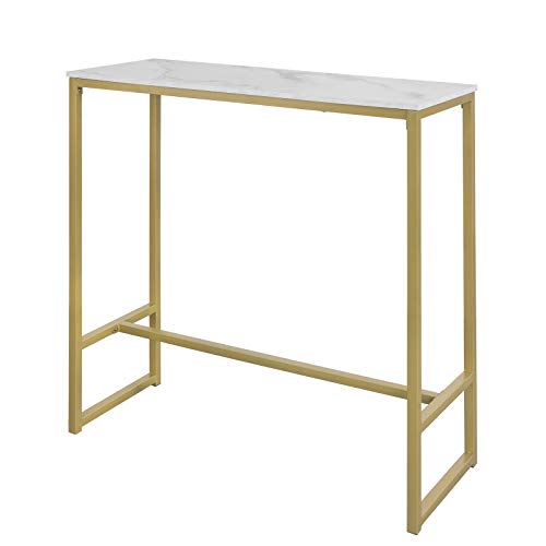 SoBuy FSB34-G Mesa de Entrada Recibidor Mesa de Consola Dorado 100 x 106 x 40 cm ES