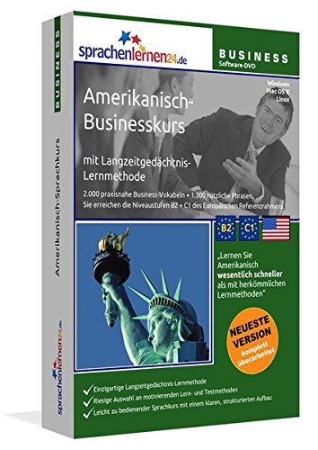 Sprachenlernen24.de Amerikanisch-Businesskurs Software: DVD-ROM für Windows/Linux/Mac OS X. Integrierte Sprachausgabe mit über 3300 Audio-Vokabeln und Redewendungen