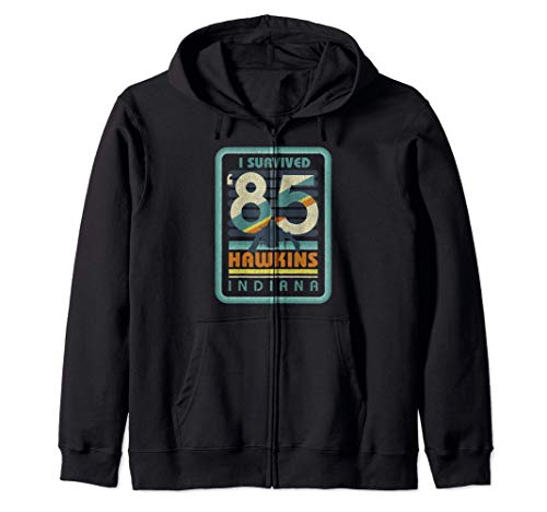 Stranger Things I Survived '85 Hawkins Indiana Sudadera con Capucha