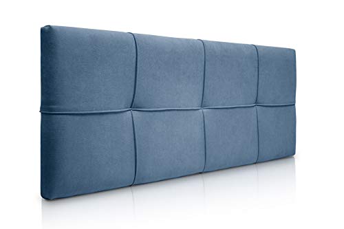 SUENOSZZZ-ESPECIALISTAS DEL DESCANSO Cabecero de Cama tapizado, Modelo Square para Camas de 135 (145 x 57 cm) Tela Azul