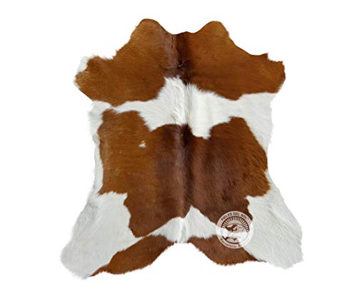 Sunshine Cowhides Alfombra DE Piel DE Vaca Becerro Marron y Blanco 90 x 70 cm Pieles del Sol