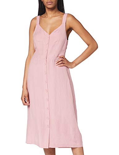 Superdry Eden Linen Dress Vestido, Rosa (Soft Pink 10r), L (Talla del Fabricante:14) para Mujer