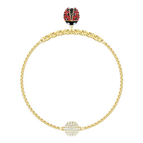 Swarovski Remix Collection Ladybug Strand, Multicolor, Baño en Oro