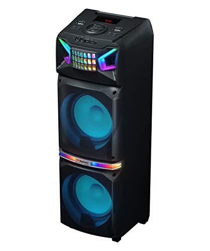 Sytech - SY-XT65BT - Altavoz profesional. Portátil e inalámbrico. Altavoces con luces LED. con tecnología DSP y Bluetooth. Potencia de salida de 600W. Múltiples efectos de iluminación. Sintonizador FM