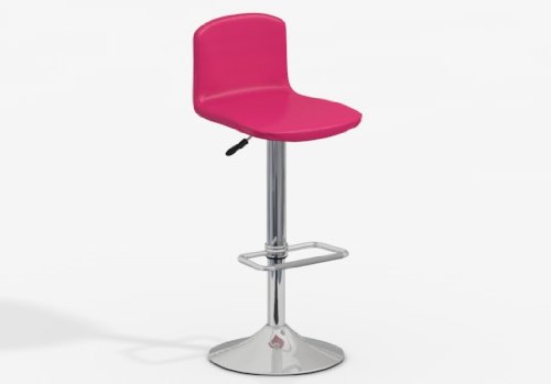 TABURETE REGULABLE VENTO - Asiento Foam Confort Nobel Fucsia /Pata Cromado, (Varios colores disponibles)