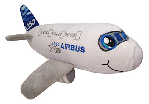 Tacro Peluche Airbus A350 XWB Avión Suave Sonrisa Feliz Certificado Blanco