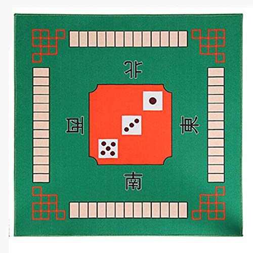 Tapete De Mahjong De Protección De Superficie De La Mesa, Cubierta De Mesa Para Póker, Juegos De Cartas / Tablero / Azulejos, Dominó, Almohadilla De Eliminación De Ruido, Cuadrado 79/84 / 88Cm,Verde,S