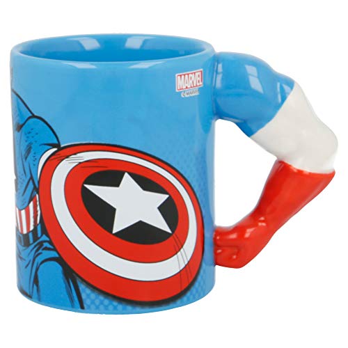 TAZA CERAMICA 3D 330 ML | BRAZO CAPITAN AMERICA