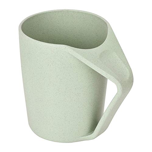 Taza para hacer gárgaras - Taza con dientes de paja de trigo saludable Taza para beber agua Tazas inclinadas de moda(verde)