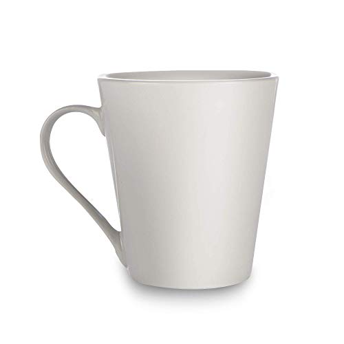 Tazas de café con leche - Juego de 12 | Juego de tazas de té de porcelana, café con leche y chocolate caliente | 285ml | Apto para lavavajillas | M&W