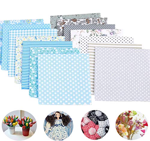 Telas para manualidades , 14 Pieces 50x 50 cm Tela de Algodón Patchwork DIY Floral Telas Patchwork Material Cuadrados para costura de acolchado de Scrapbooking