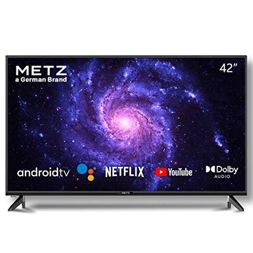 Televisión 42 Pulgadas Smart TV METZ 42MTC6000 Android TV 9,0 sin Marco Google Asistente Control Remoto por Voz 2 años de garantía (42")