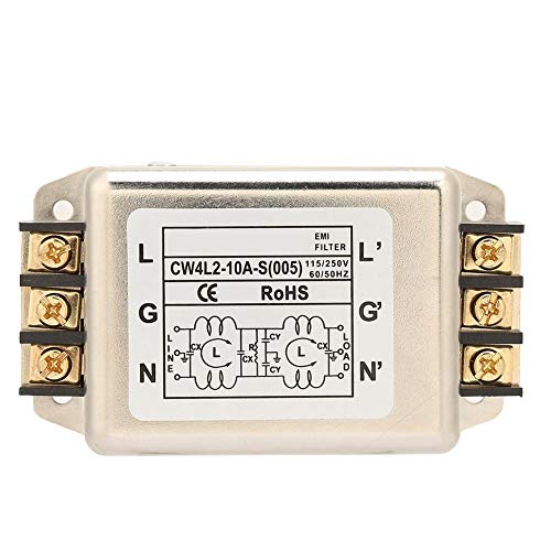 Terminal de filtro EMI de línea de potencia monofásica supresor de ruido de alto rendimiento, 115V/250V