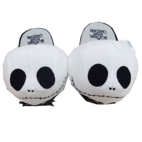 The Nightmare Before Christmas Jack Skellington - Pantuflas de felpa suaves y cálidas