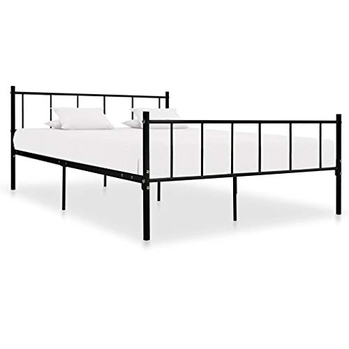 Tidyard Estructura de Cama de Metal Negro 180x200 cm