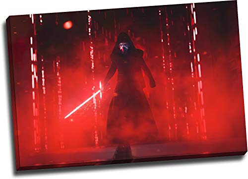 Trelemek Star Wars - Póster enmarcado para pared, diseño de Kylo Ren Canve, arte de oficina, listo para colgar