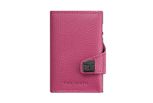 TRU VIRTU Billetera Click & Slide Cuero (Lizard Fuchsia)