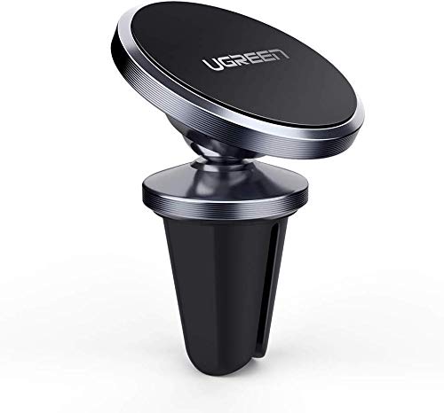 UGREEN Soporte Móvil Coche Iman, Soporte Smartphone Magnético Coche para Rejilla del Aire, Soporte Teléfono Iman Universal 360 ° para iPhone 12 Pro MAX 11, Xiaomi Mi 10 Redmi Note8, Samsung S9(Gris)