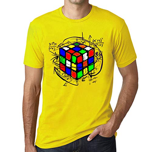 Ultrabasic - Unisex Cubo de Rubik Camiseta Rubikcube Magic T-Shirt Limón