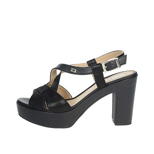 Valleverde Sandalias de Mujer 32521 de Piel Blanca o Dorada o Negra. Un Calzado Adecuado para Todas Las Ocasiones. Primavera-Verano 2021 2021 Size: 36 EU