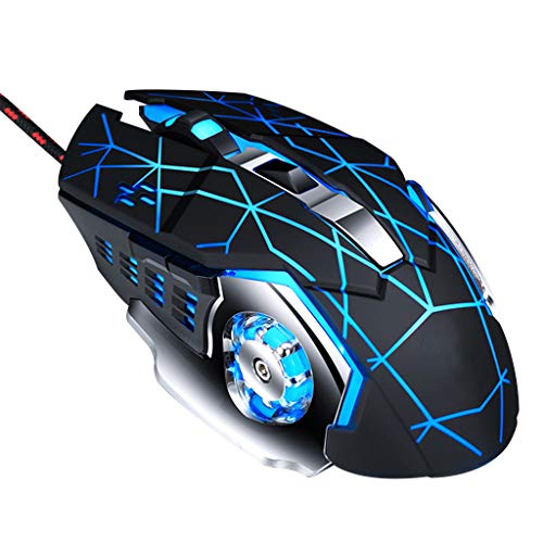 Vfhdd Macro programación mecánica 7 colores luminosos Gaming Mouse 4 engranajes DPI ajustable