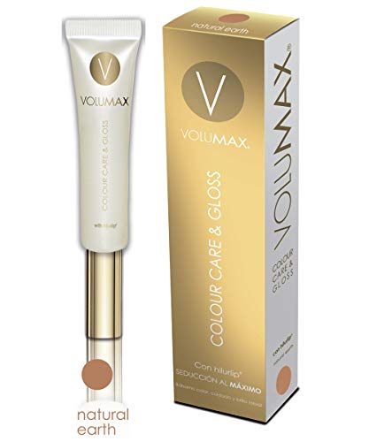 VOLUMAX. Colour Care & Gloss | Cuidado total de labios | Labios Voluminosos, Hidratados, Brillantes y Con un Toque de Color | Labial Voluminizador Color Natural Earth.- 15 ml.