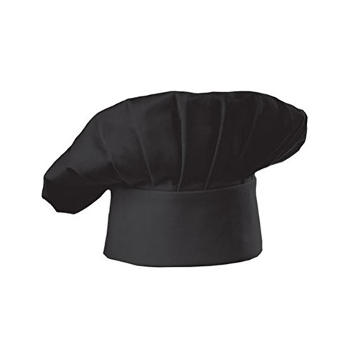 Vorcool - Gorro de cocinero para restaurante, cocina y barbacoa, color negro